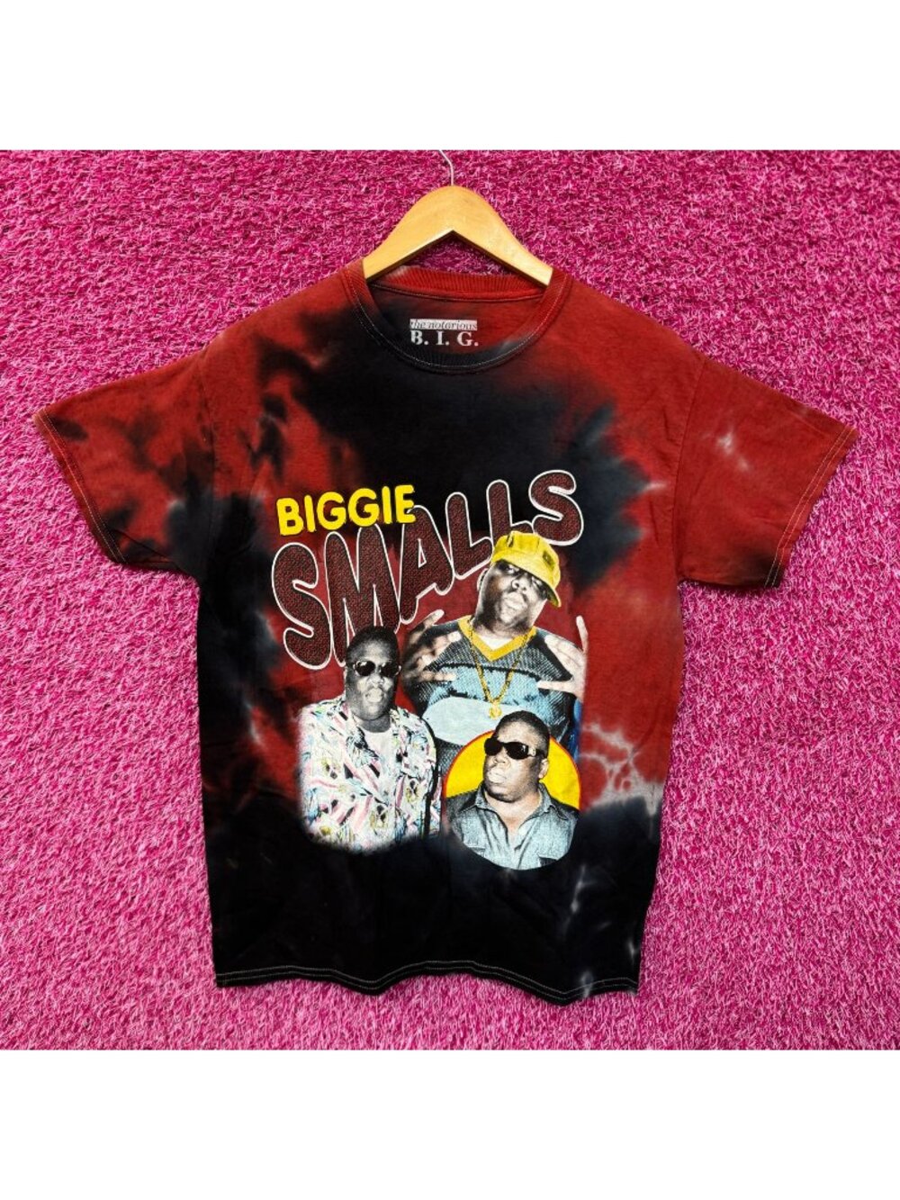 Biggie Smalls King of New York Hip Hop Collage Rap Tie Dye M